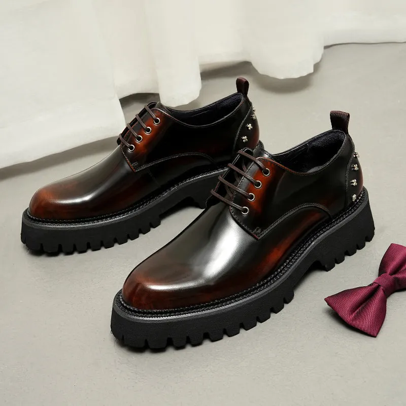 LuxeLeather Sophisticated Oxford Dress Shoes