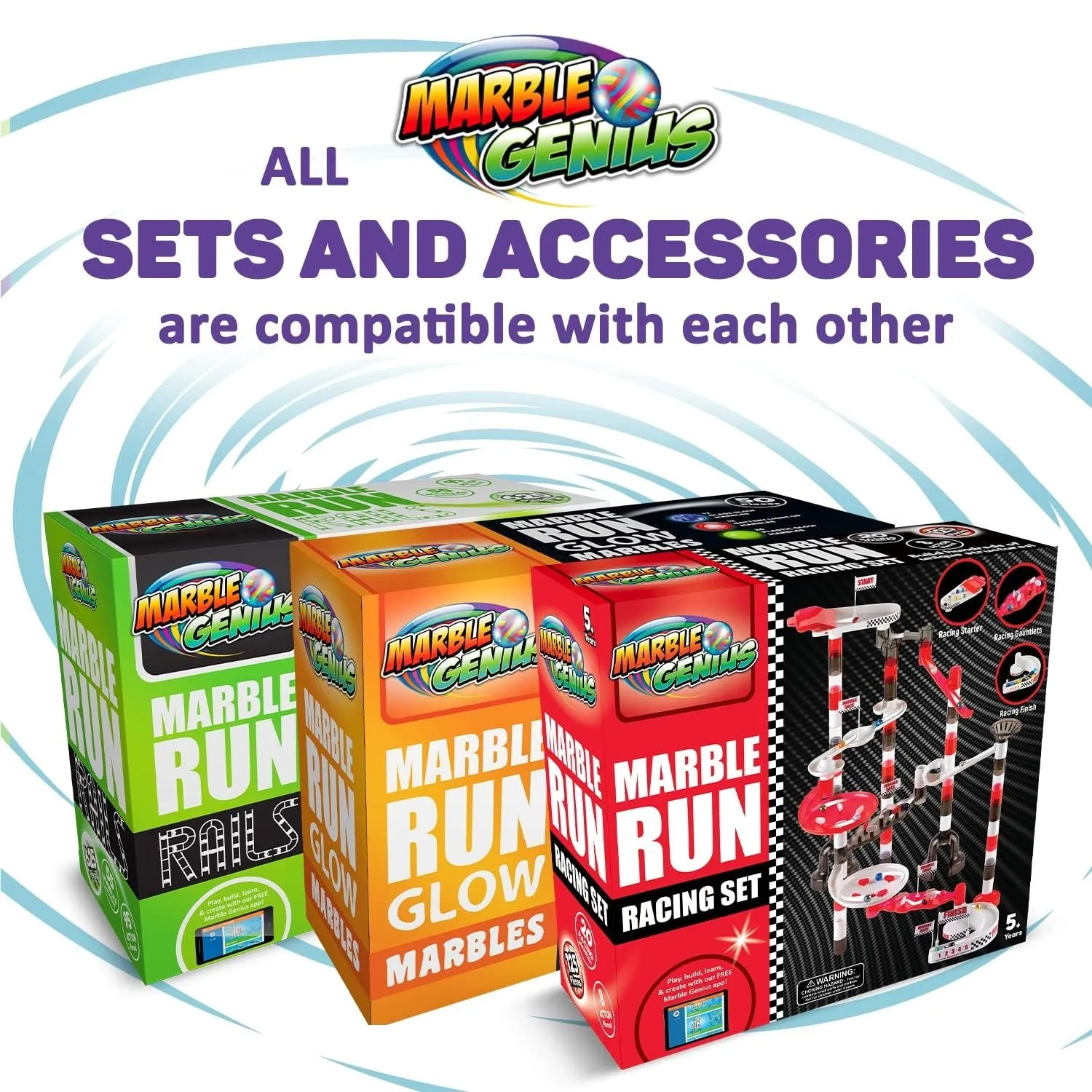 Marble Rails Super Set, 325 pieces