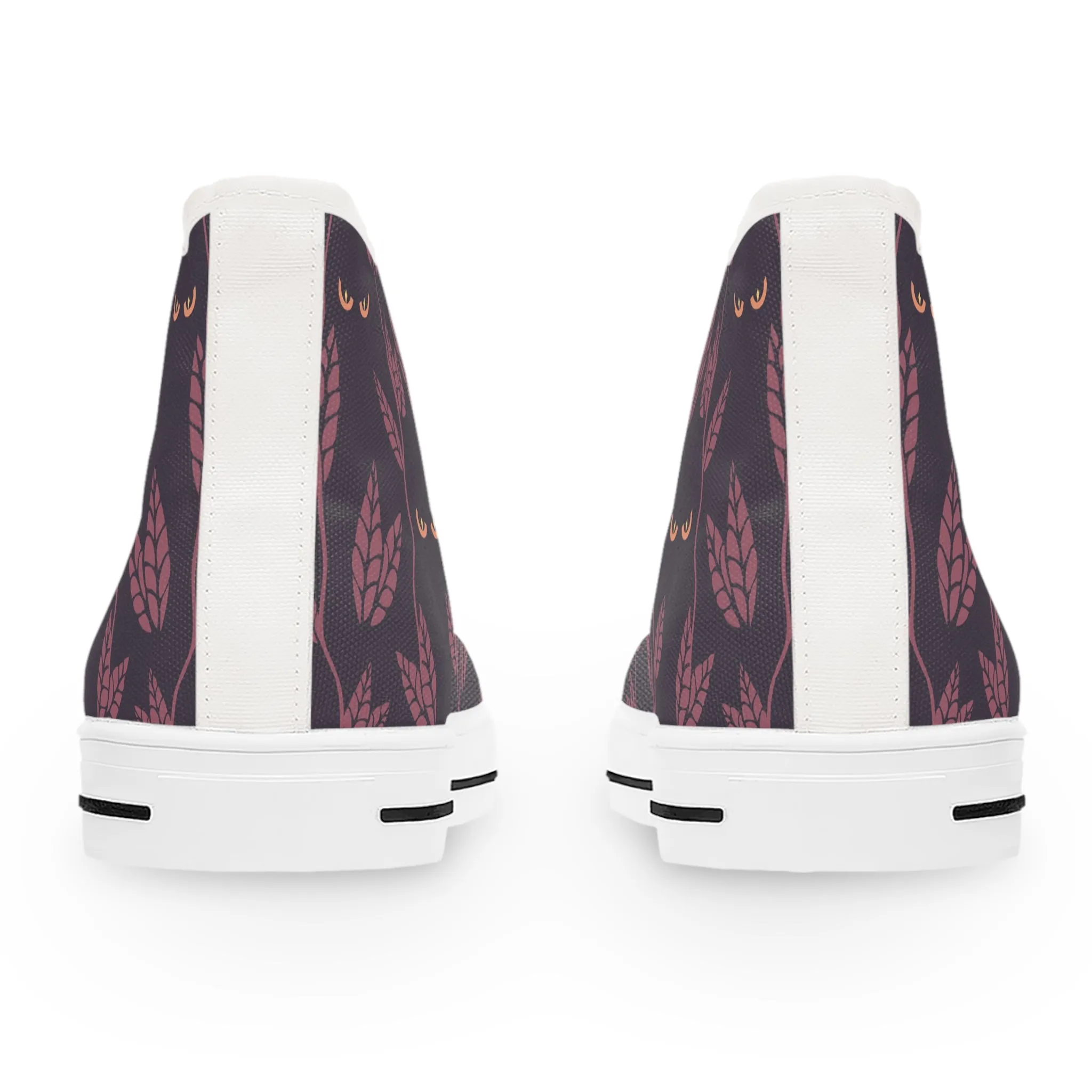 Purple Leaf Forest Halloween Women's High Top Sneakers