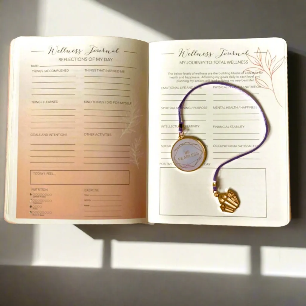Wellness Journal   Inspiring Bookmark Set – Reflect, Track, and Achieve Your Wellness Goals