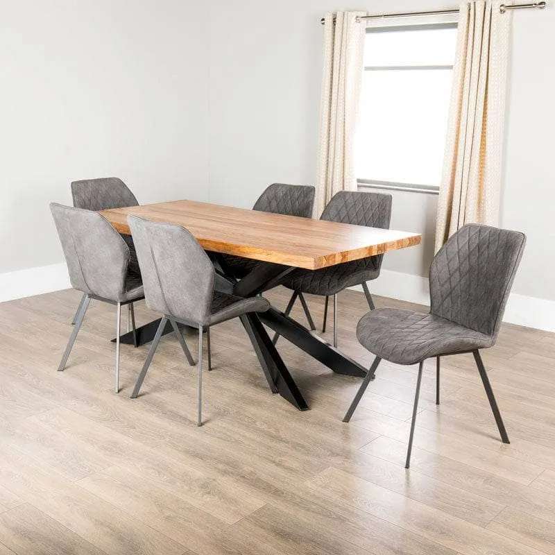 Winslow Dining Table & 6 Toronto Grey Chairs
