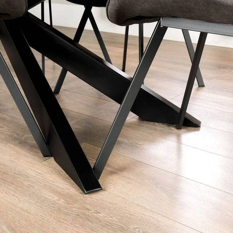 Winslow Dining Table & 6 Toronto Grey Chairs