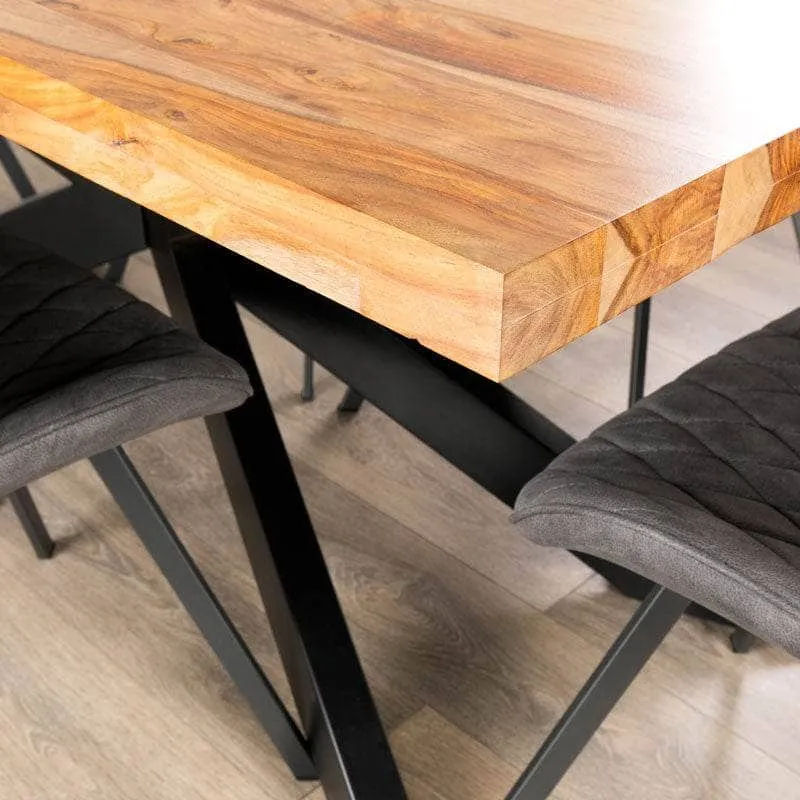 Winslow Dining Table & 6 Toronto Grey Chairs