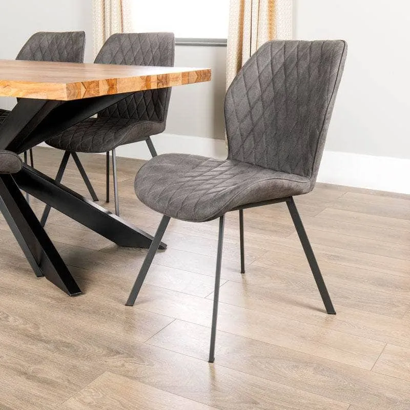 Winslow Dining Table & 6 Toronto Grey Chairs