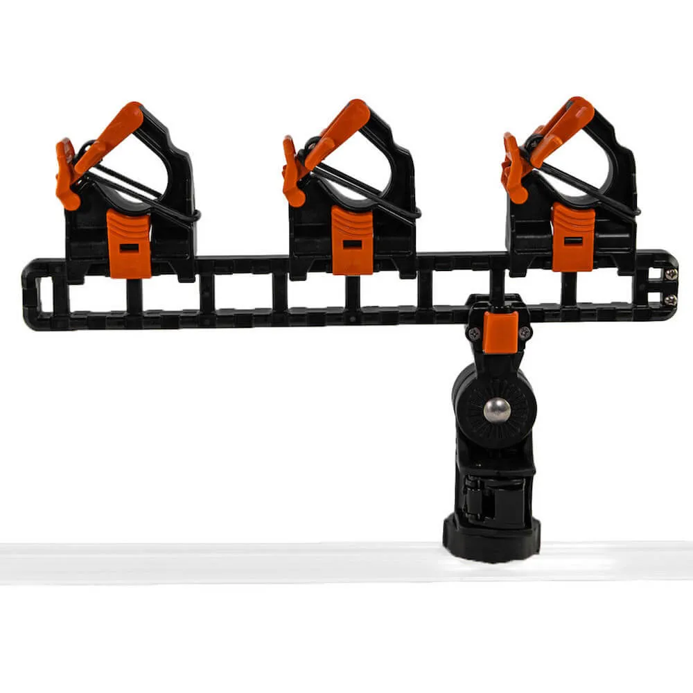 YakAttack SideStage Pro Rod Rack includes 6 FlipGrips, 2 ClickTrac Rails, LNL Mount